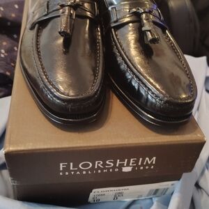 Florsheim Men's Black Leather Tassel Loafers